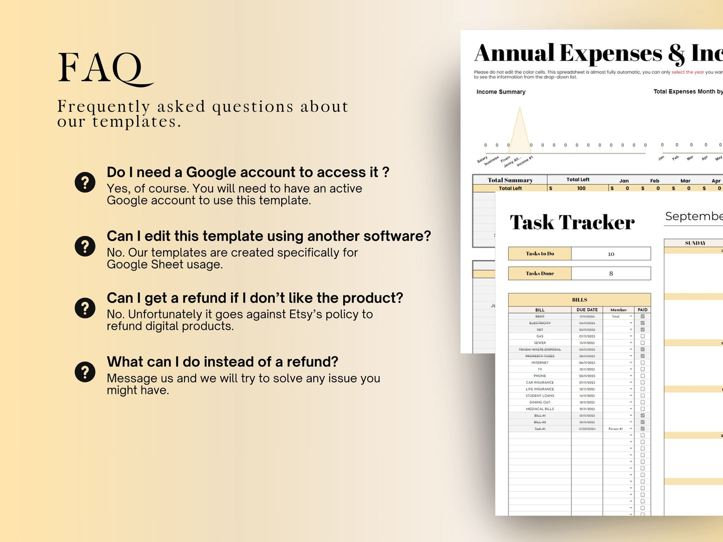 Biweekly Budget Planner - Yellow Template