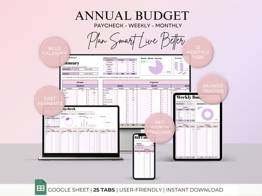 Annual Budget Planner - Berry Template