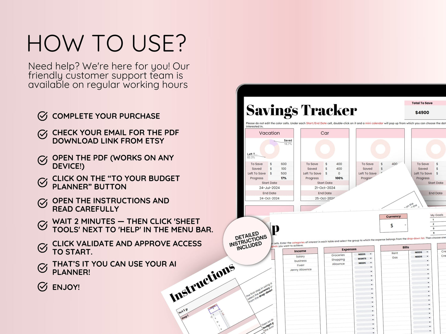 AI Budget Planner - Smart Financial Advisor AI-Powered - Pink Template