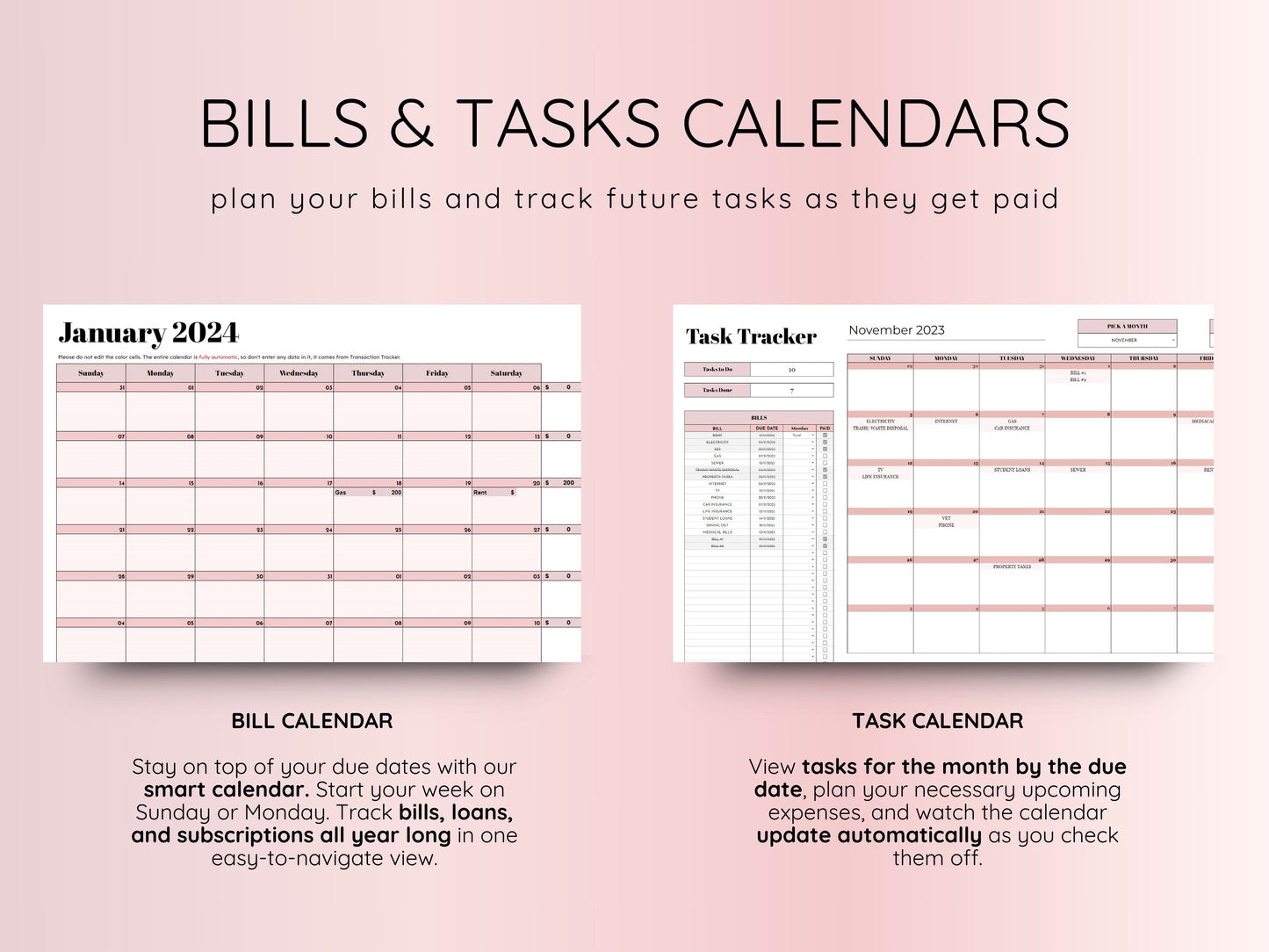 AI Budget Planner - Smart Financial Advisor AI-Powered - Pink Template