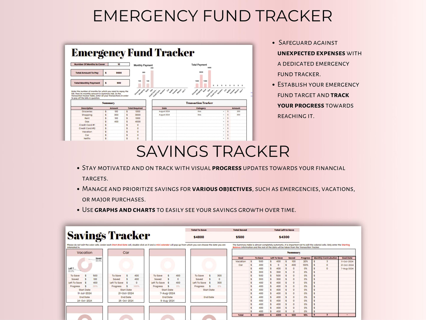 Paycheck Budget Planner - Pink Template