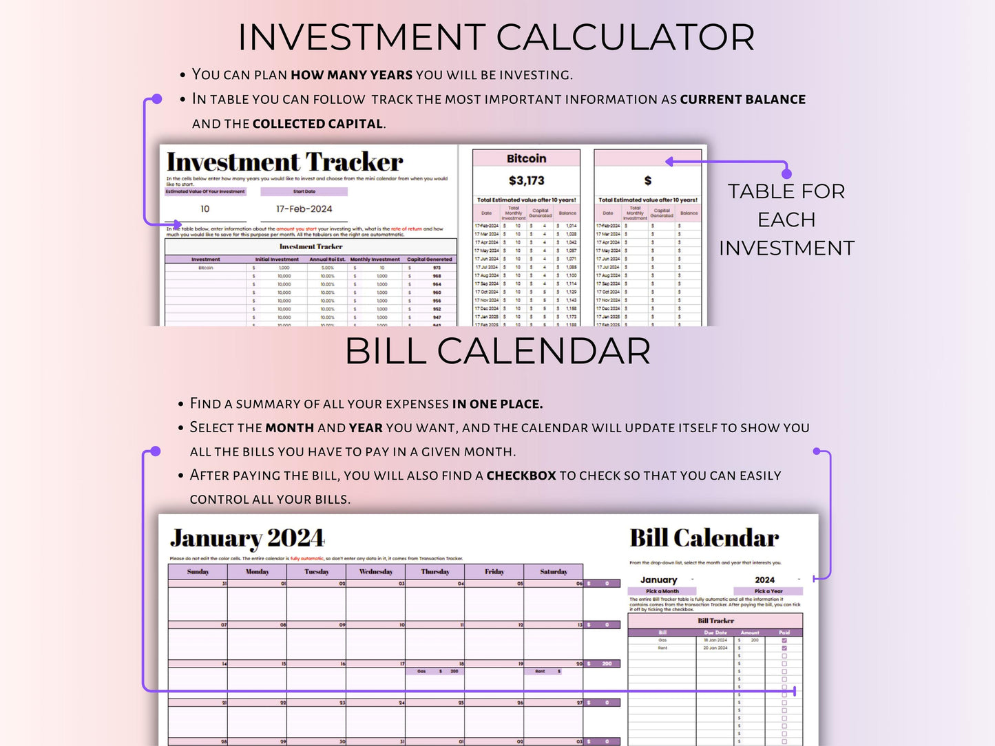 Monthly Budget Planner - Berry Template