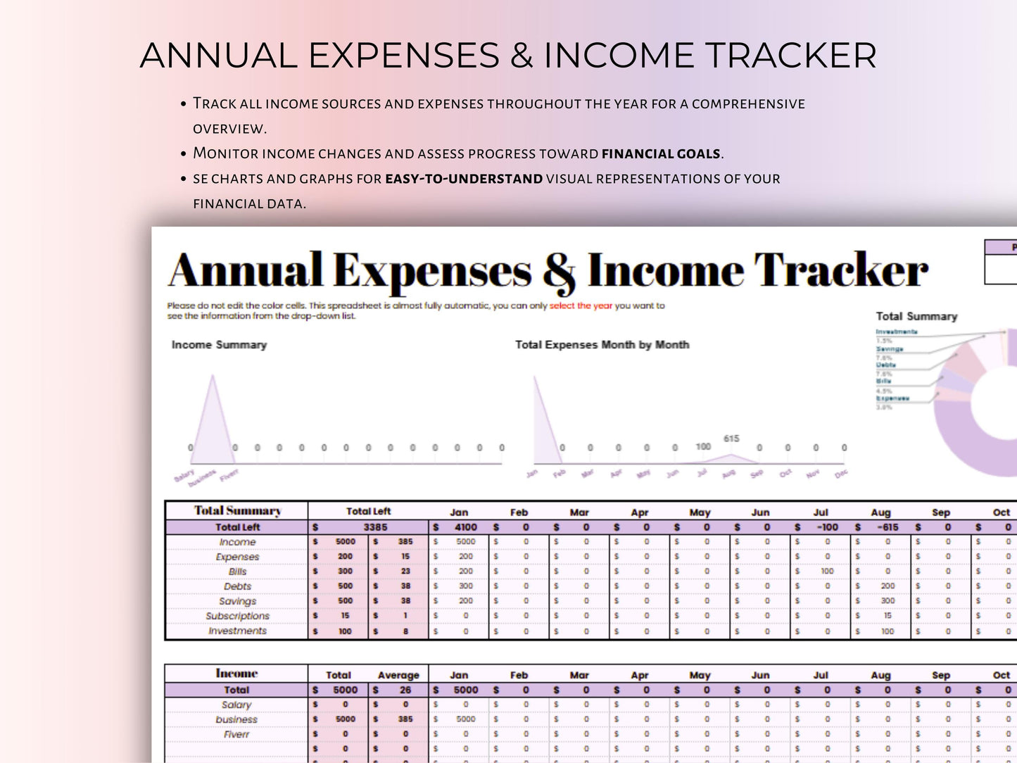 Annual Budget Planner - Berry Template