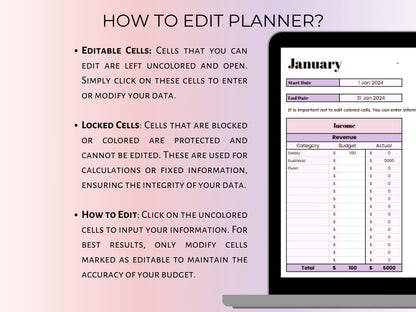 Biweekly Budget Planner - Berry Template