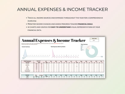 Monthly Budget Planner - Pastel Template