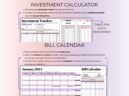 Paycheck Budget Planner - Berry Template